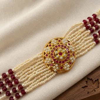 Pearl bead choker band